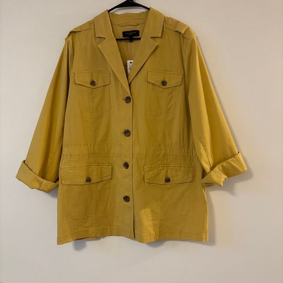 Talbots Mustard Utility Jacket 1X NWT Retails $159 - Picture 3 of 12